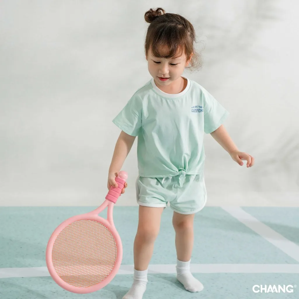 Ảnh Bộ quần áo cộc nơ bụng dáng ngắn Olympia cho bé gái 2