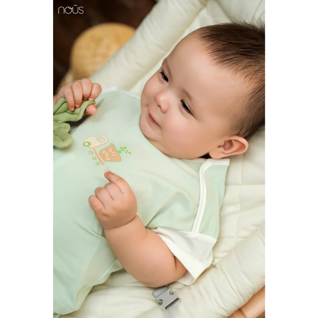 Ảnh Bộ quần áo cộc Nous cài vai cho bé ( 6 tháng - 3 tuổi ) 4