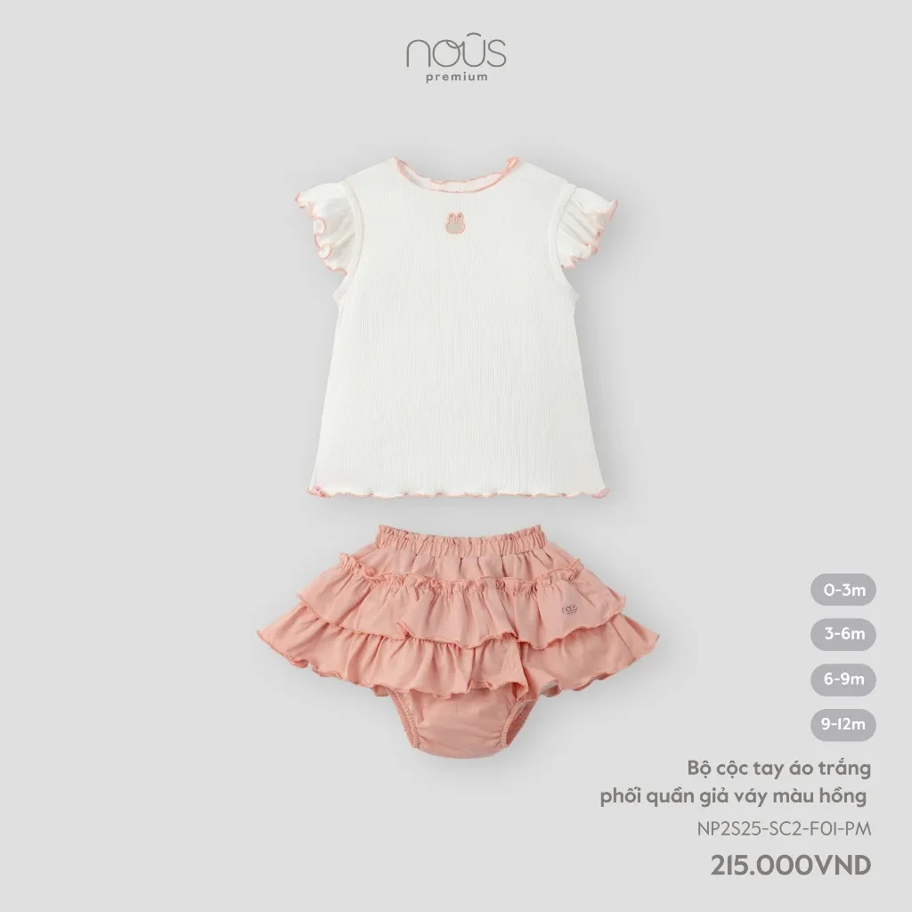 Ảnh Bộ quần áo cộc Nous petit à petit / Premium ( 0 - 2 tuổi ) 4
