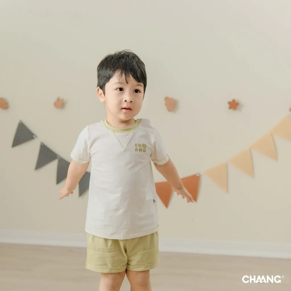 Ảnh Bộ quần áo cộc tay cổ tròn cúc vai Bloom cho bé trai 2