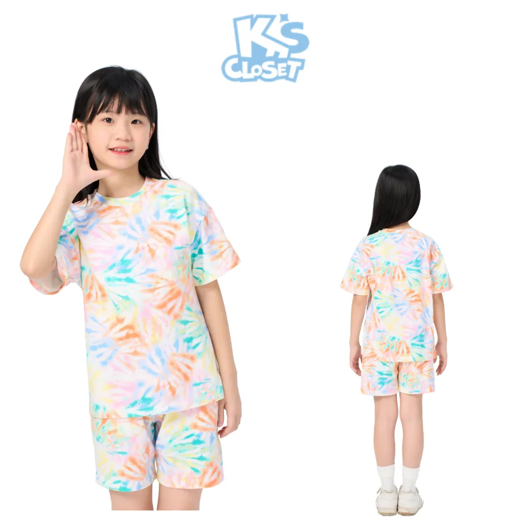 Ảnh Bộ Quần Áo Cộc Tay Hoạ Tiết Loang K'S CLOSET Cho Bé Gái Từ 10-55kg (2-14 T) KT252THS/ E017FOS, KT106FIS 2
