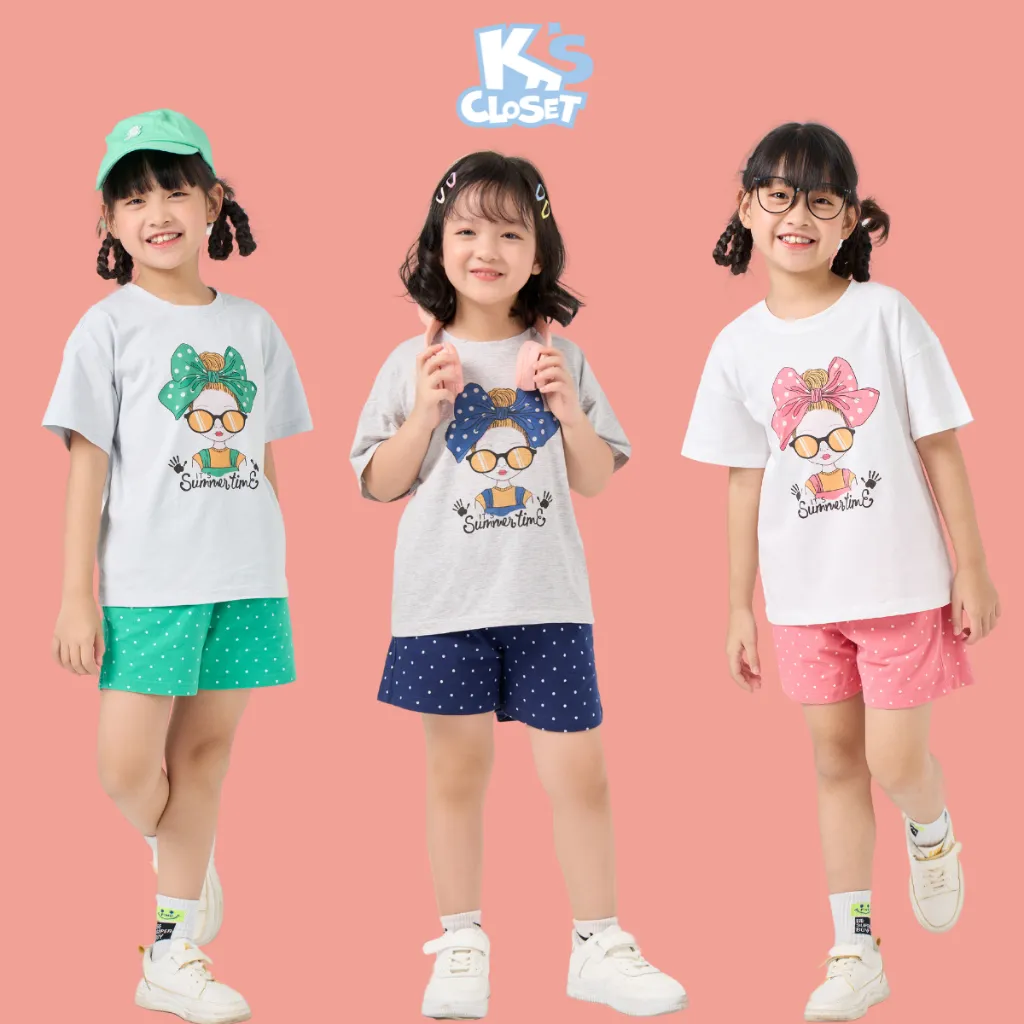 Ảnh Bộ Quần Áo Cộc Tay K's Closet In Hình Cho Bé Gái (2 -14 Tuổi) E018THS/ KT44THS/ E009ONS/ KT224TWS, E118FIS 1