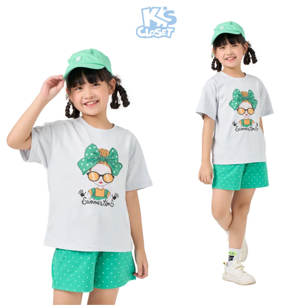 Ảnh Bộ Quần Áo Cộc Tay K's Closet In Hình Cho Bé Gái (2 -14 Tuổi) E018THS/ KT44THS/ E009ONS/ KT224TWS, E118FIS 4