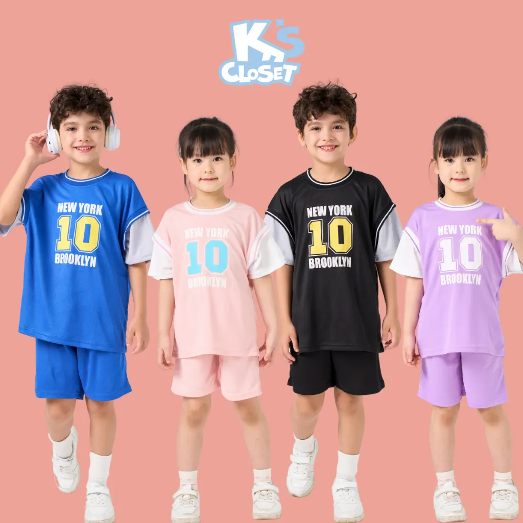 Ảnh Bộ Quần Áo Cộc Tay K'S CLOSET Kiểu Dáng Thể Thao Cho Bé Trai Từ 10-55kg KT33THS/KT29THS/E014FOS/KT69TWS 1