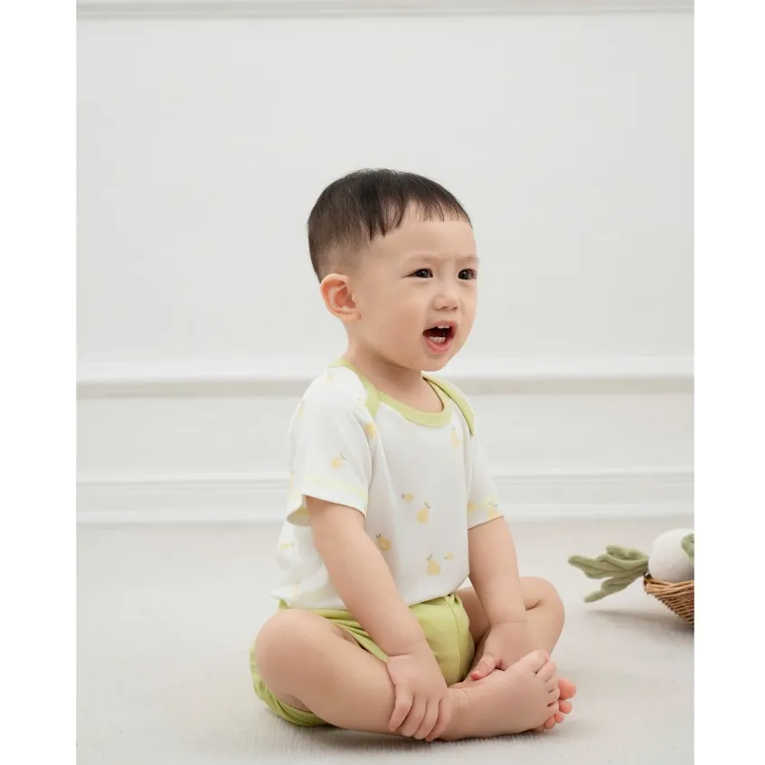 Ảnh Bộ quần áo cộc tay Nous chui đầu / cài thẳng ( 6 tháng - 2 tuổi ) 4