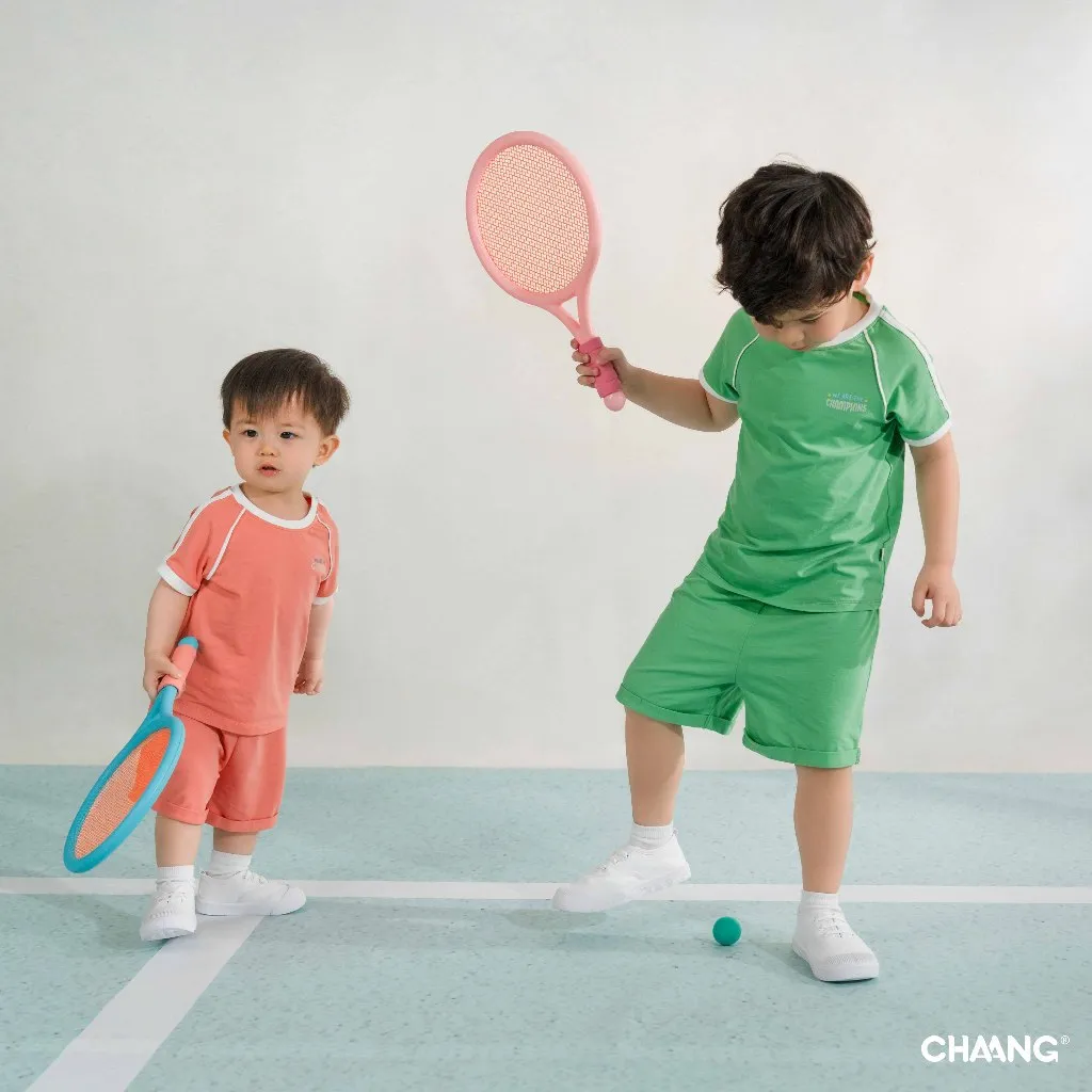 Ảnh Bộ quần áo cộc tay phối raglan Olympia cho bé trai 2