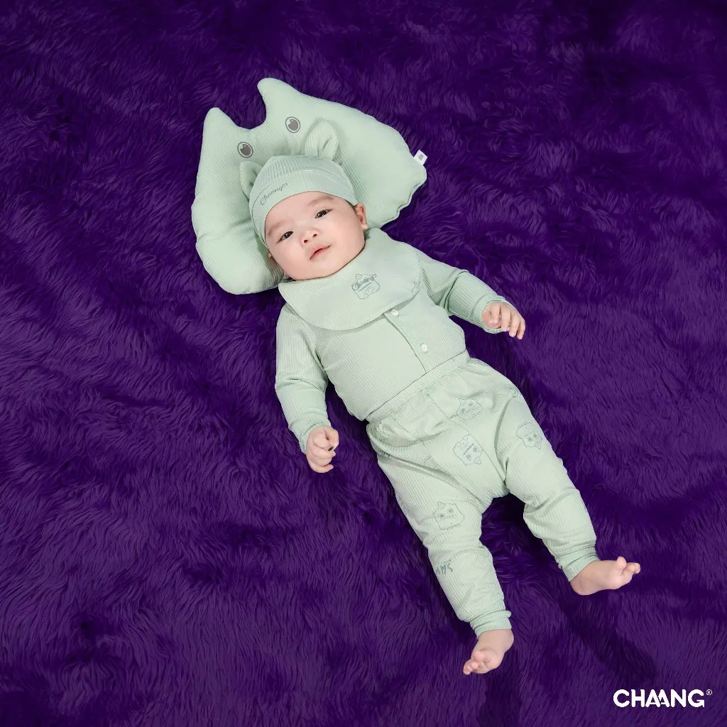 Ảnh Bộ quần áo dài tay cúc giữa Monster cho bé sơ sinh chất liệu tăm lạnh 1