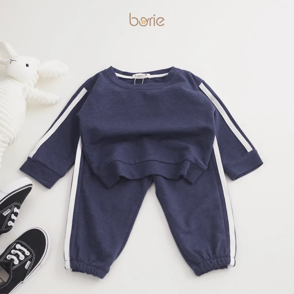 Ảnh Bộ quần áo dài tay thể thao cho bé trai bé gái Borie chất liệu cotton da cá co giãn tốt tạo sự thoải mái khi mặc A006 2