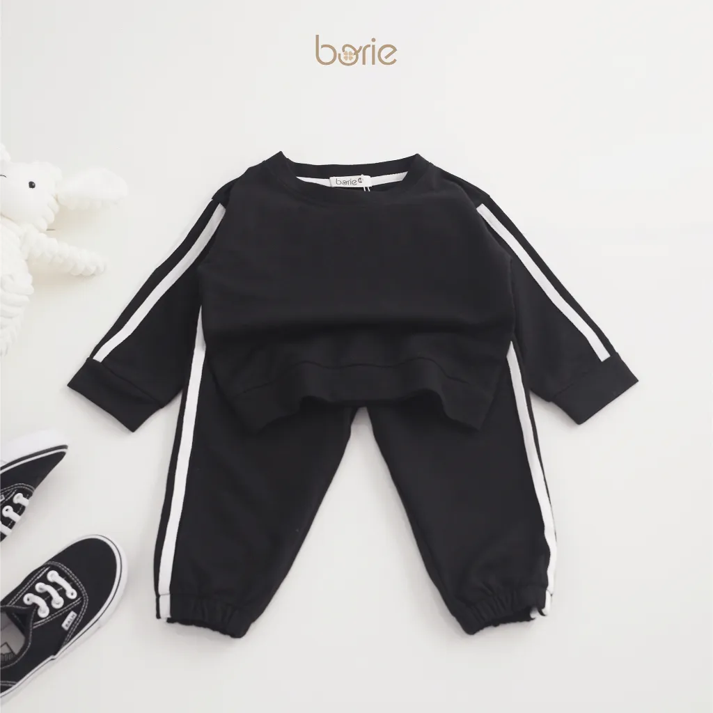 Ảnh Bộ quần áo dài tay thể thao cho bé trai bé gái Borie chất liệu cotton da cá co giãn tốt tạo sự thoải mái khi mặc A006 3