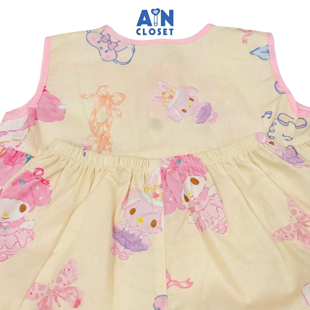 Ảnh Bộ quần áo Ngắn bé gái hoạ tiết Thỏ Vàng Melody Cotton - AICDBGBGKA3E - AIN Closet 2