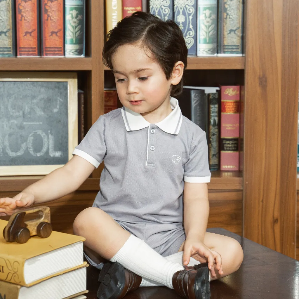 Ảnh Bộ quần áo ngắn tay cổ Polo BU Baby cho bé chất liệu sợi tre và bông hữu cơ - Ponie BPN130308 | Quần áo chính hãng 4