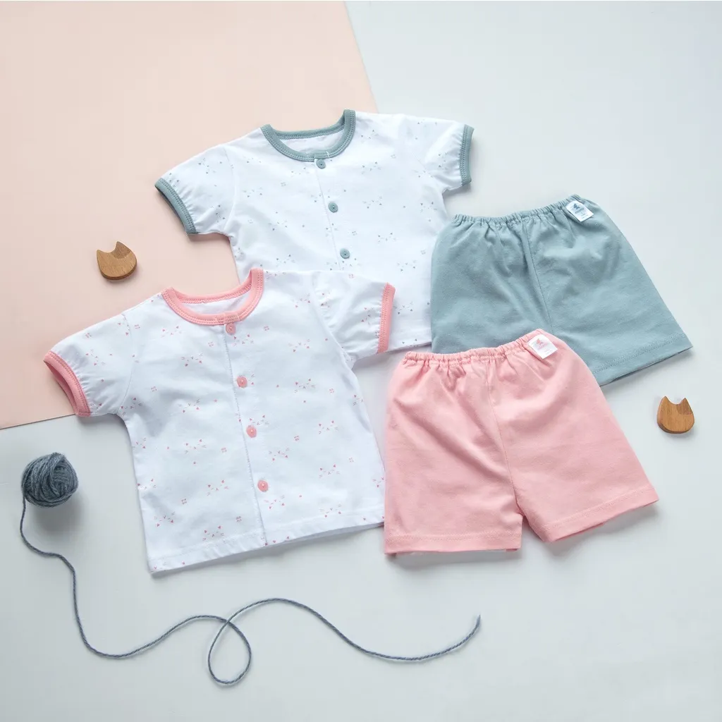 Ảnh Bộ Quần Áo Sơ Sinh Cộc Tay, Nút Giữa New MIOMIO - Hoạ Tiết Cho Bé Trai, Bé Gái (Từ 0-24 tháng), Vải Cotton 2