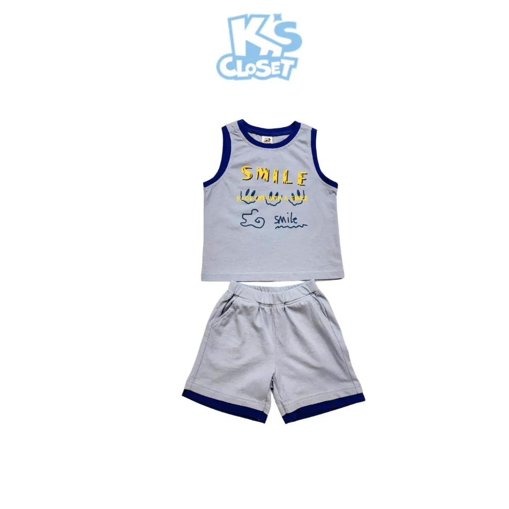 Ảnh Bộ Quần Áo Tanktop Ba Lỗ K's Closet Chất Liệu Vải Cotton Cho Bé Trai (2-14 tuổi) từ 10kg - 58kg KT075FIS 4