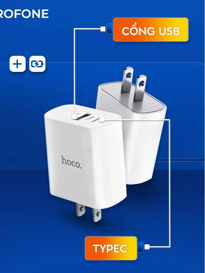 Ảnh Bộ sạc 20W Hoco C80 hỗ trợ sạc nhanh PD dành cho iphone H-UPF01-GO 2