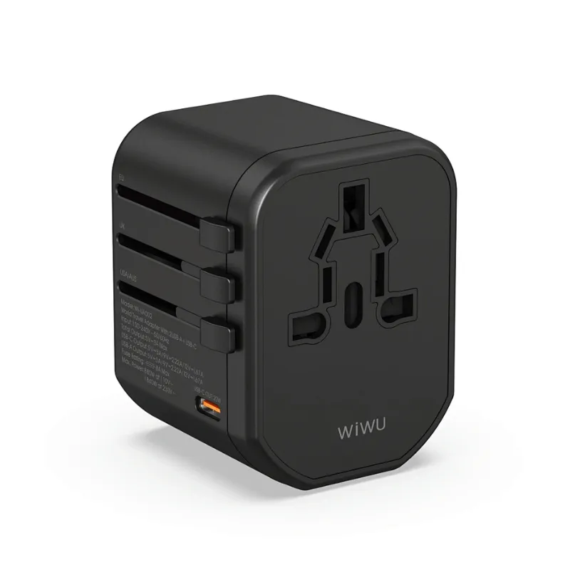 Ảnh Bộ Sạc Du Lịch Đa Năng WIWU Universal Cổng AC/ USB-C/ USB-A Sạc Nhanh Đa Thiết Bị 4