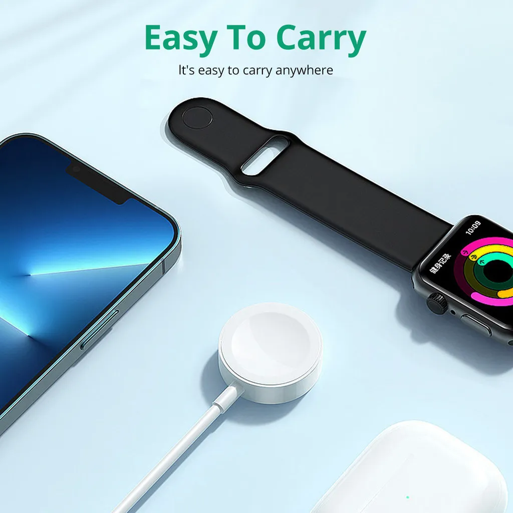 Ảnh Bộ sạc không dây Fonken 2 trong 1 Type C cho đồng hồ Cáp sạc USB cho AP Watch Series 7 / 6 / 4 / SE / 4 / 3 / 2 / 1 3