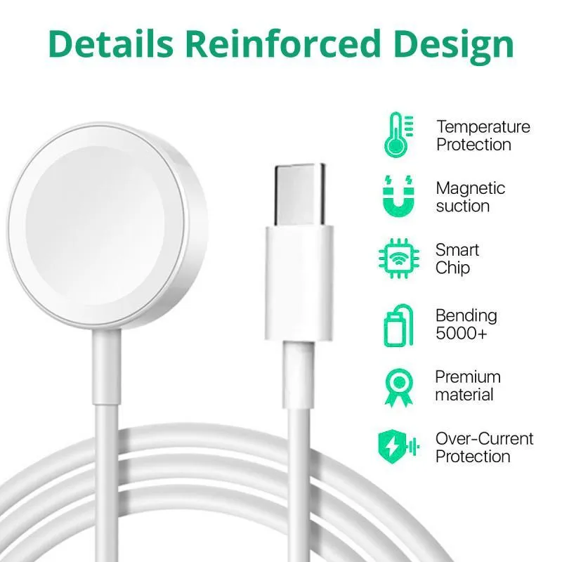 Ảnh Bộ sạc không dây HdoorLink 3 trong 1 Type C cho dòng đồng hồ A-ple Đồng hồ di động Bộ sạc nhanh không dây từ tính Đế sạc USB 3