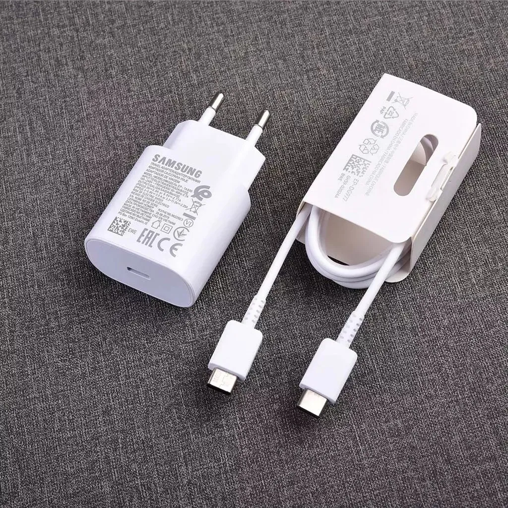 Ảnh Bộ sạc nhanh 25w tương thích Samsung Type C DYDX dây sạc nhanh Type C màu trắng đen Bảo hành Lỗi 1 đổi 1 3