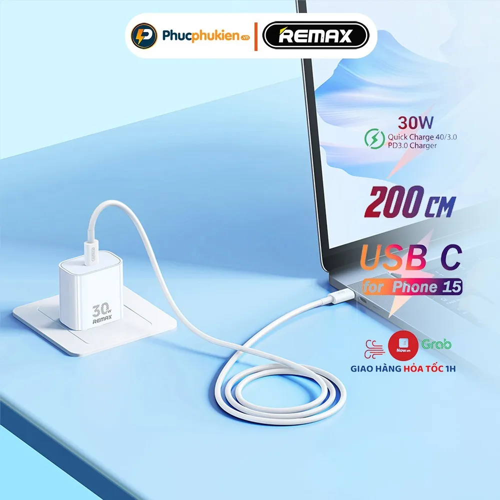 Ảnh Bộ sạc nhanh 30w chính hãng Remax U71 sạc đầy 60% pin 15,16 seris chỉ trong 30 phút - Phúc Phụ Kiện 3