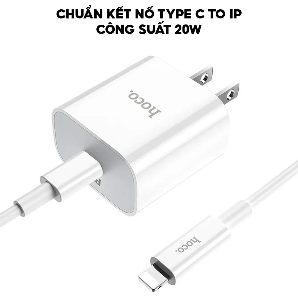 Ảnh Bộ Sạc Nhanh PD 20W Chính Hãng HOCO Cho IP 7-8-X-Xr-Xs-Xsm-11-12-13-14-15-Pro-Plus-Promax - Không Nóng Máy, Không Đơ 3