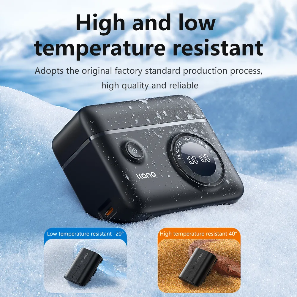 Ảnh Bộ sạc pin máy ảnh kỹ thuật số LLANO với ngăn đựng thẻ sd cho Sony np-fz100 4