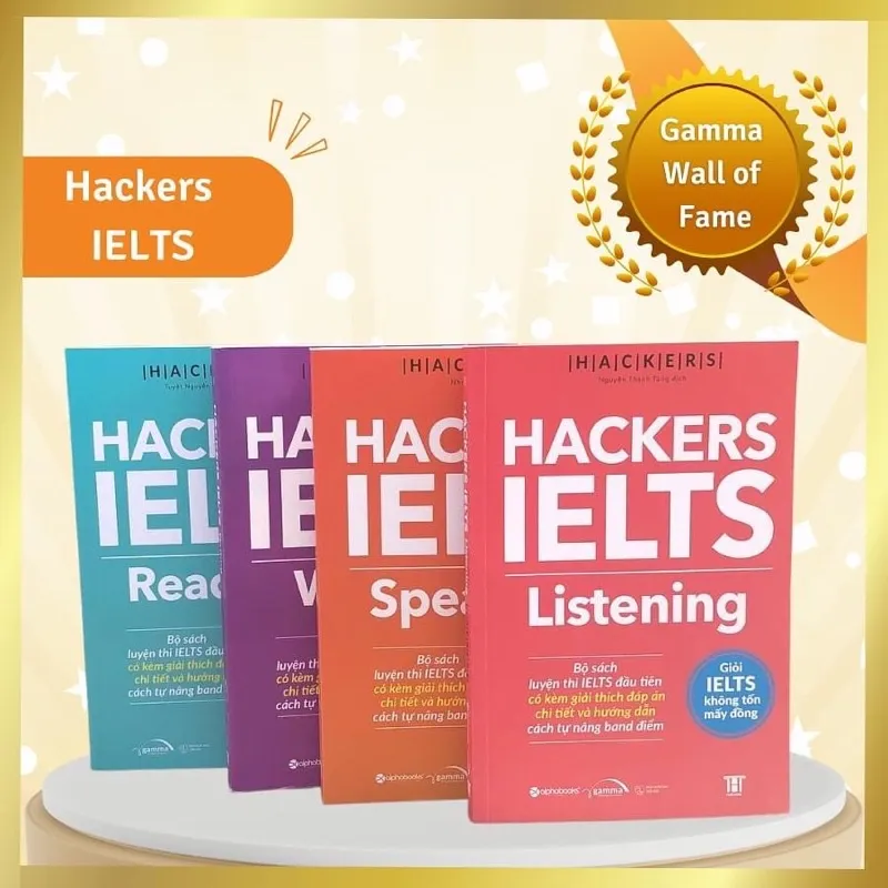 Ảnh Bộ sách Hackers IELTS (Có File Nghe): Listening + Reading + Writing + Speaking (Bộ 4 Cuốn/Lẻ, Tái Bản Mới Nhất - Gamma) 2