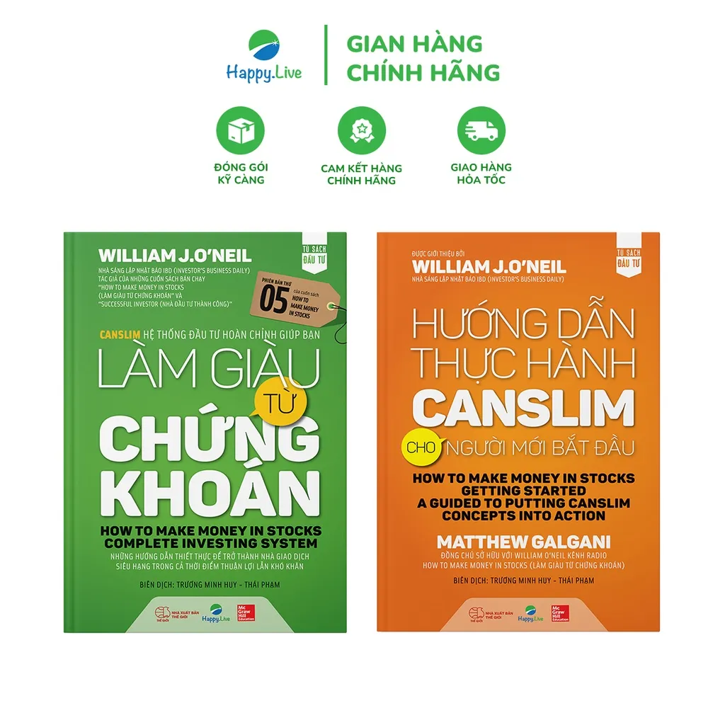 Ảnh Bộ sách Làm Giàu Từ Chứng Khoán (Phiên bản mới) + Hướng Dẫn Thực Hành CANSLIM Cho Người Mới Bắt Đầu 1