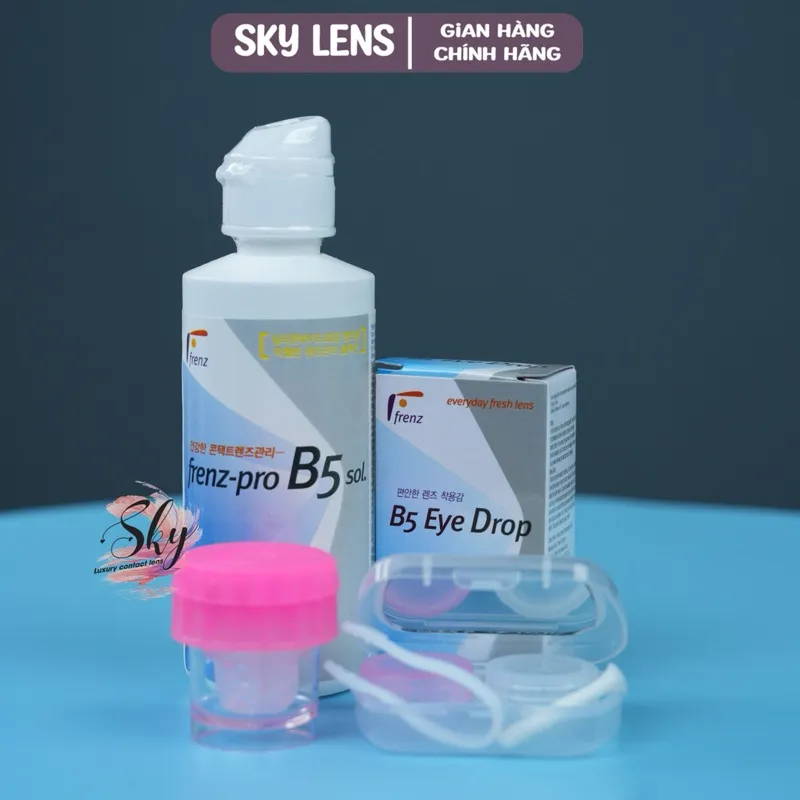 Ảnh Bộ sản phẩm cấp ẩm và bảo quản Kính áp tròng Sky Contact lens: Nước ngâm 150ml  + Nhỏ mắt 15ml 4