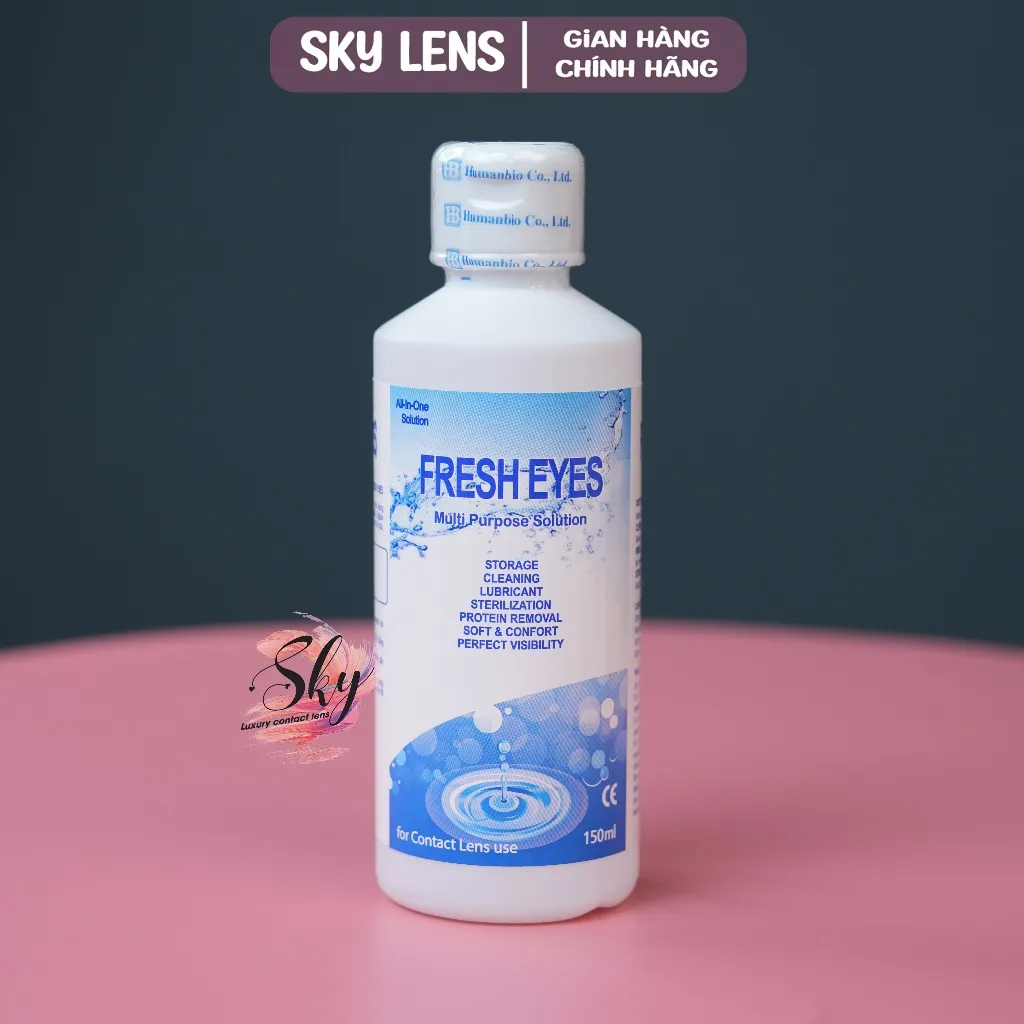 Ảnh Bộ sản phẩm Nước Ngâm 150ml & Nước Nhỏ mắt 15ml Sky contact lens 3