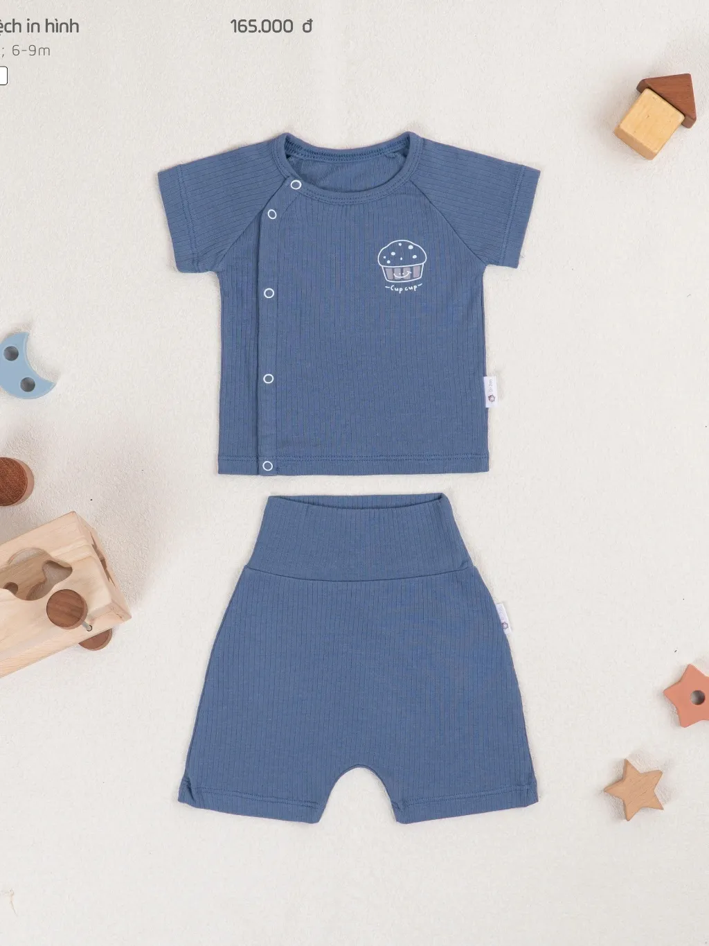 Ảnh Bộ Sơ Sinh COOKIE Vạt Lệch In Hình Cho Bé Từ Newborn Đến 9 Tháng 2025 2