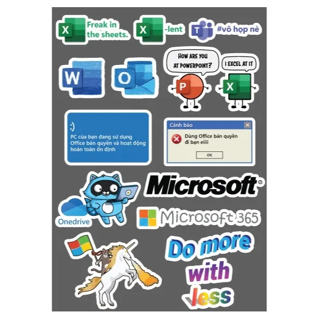 Ảnh Bộ Sticker Microsoft vui vẻ - Hàng tặng không bán 1