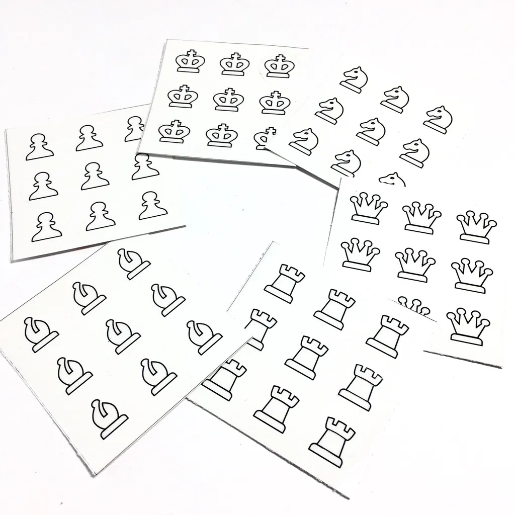 Ảnh Bộ sticker rubik cờ vua DƯƠNG SINH, cho khối 3x3x3 (6 miếng dán) 2