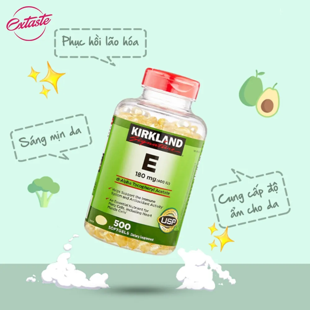 Ảnh Bổ sung vitamin E 400IU Kirkland Signature 500 viên, sáng mắt đẹp da, ngừa lão hóa quatangme.com.vn 3