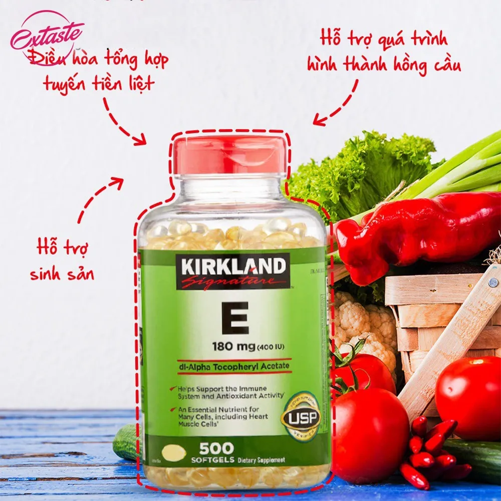 Ảnh Bổ sung vitamin E 400IU Kirkland Signature 500 viên, sáng mắt đẹp da, ngừa lão hóa quatangme.com.vn 4