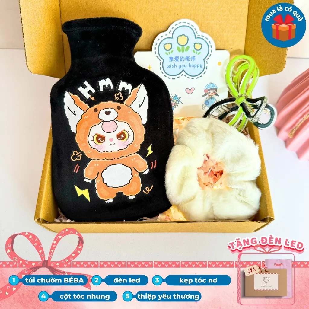 Ảnh Bộ sưu tập túi chườm baby three 12 con giáp size 350ml 1000ml mix kèm phụ kiện tóc dễ thương 2