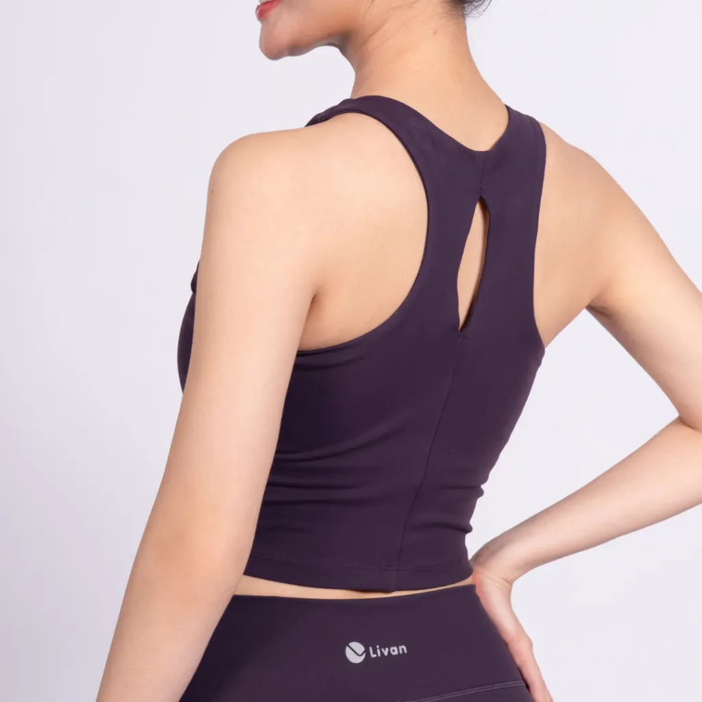 Ảnh Bộ Tập Yoga Gym Livan Sport Áo Bra Kèm Đệm Rời & Quần Đùi Biker LV25N01F513, Bộ Tập Đùi Nữ, Bộ Tập Gym Đùi 1