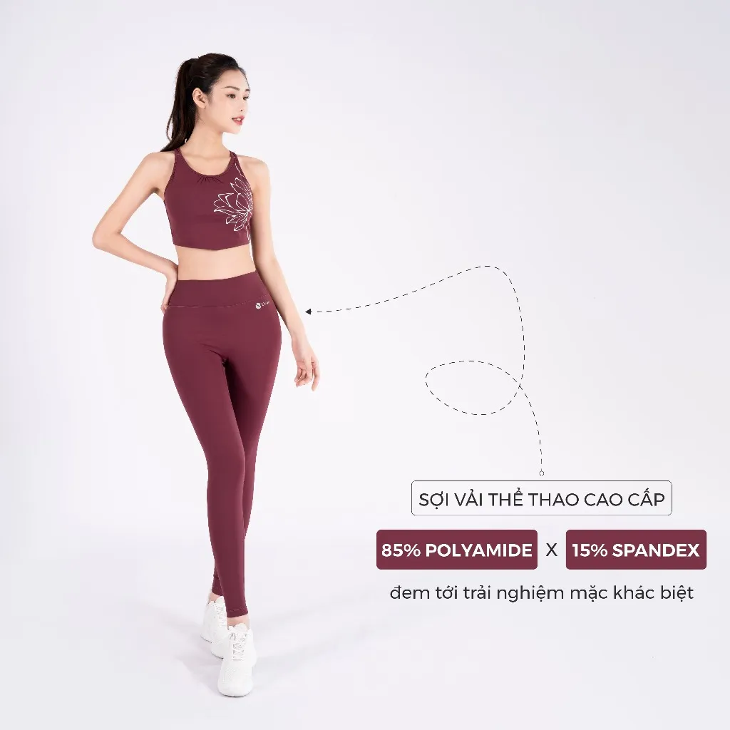 Ảnh Bộ Tập Yoga LV24N01F501 Áo Bra Yếm Đệm Rời & Quần Legging Cạp Cao Livan Sport, Bộ Tập Yoga Nữ, Đồ Tập Yoga Nữ 2