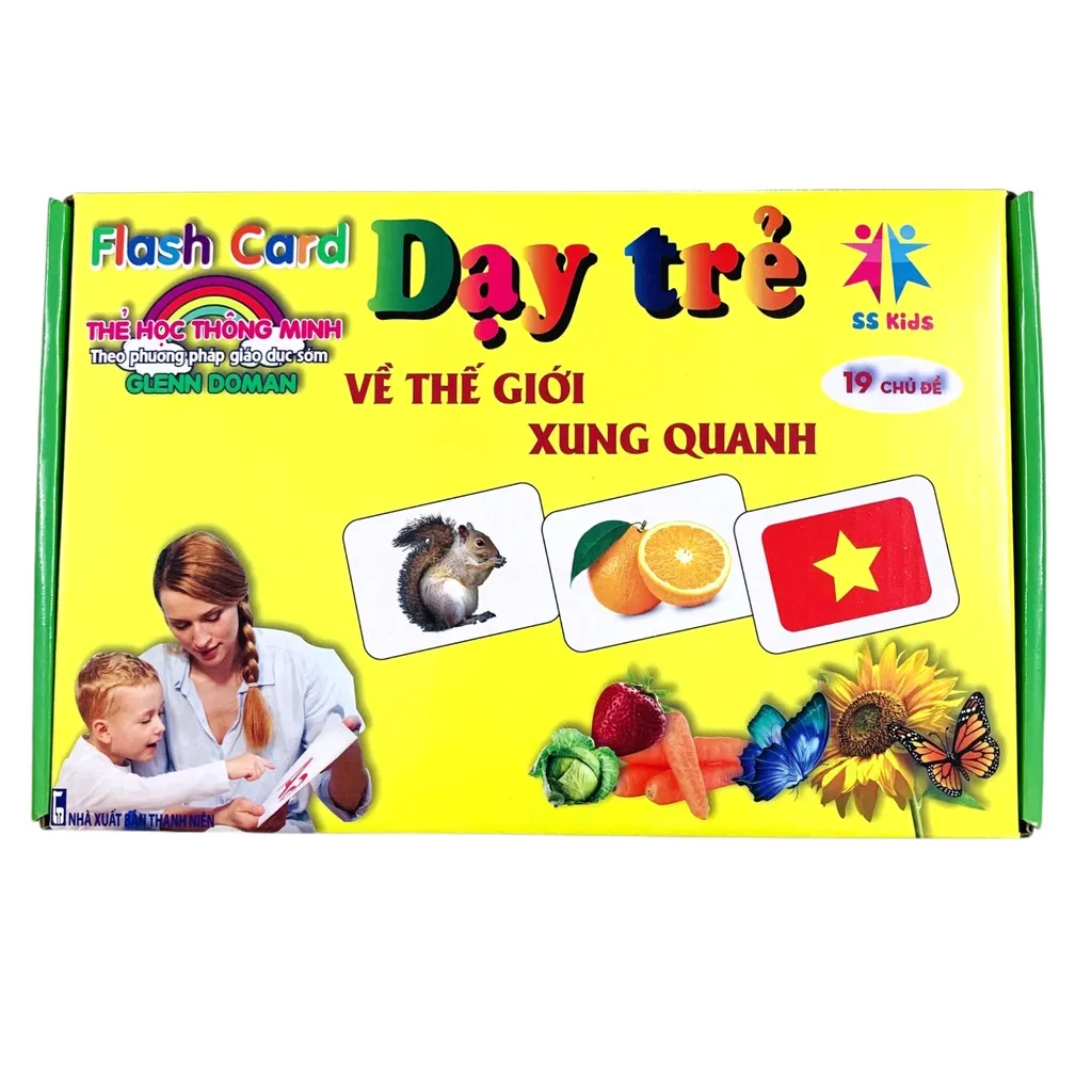 Ảnh Bộ thẻ Flashcard song ngữ Việt Anh - Dạy trẻ về thế giới xung quanh 19 chủ đề (phương pháp Glenn Doman) (Việt Hà) 1