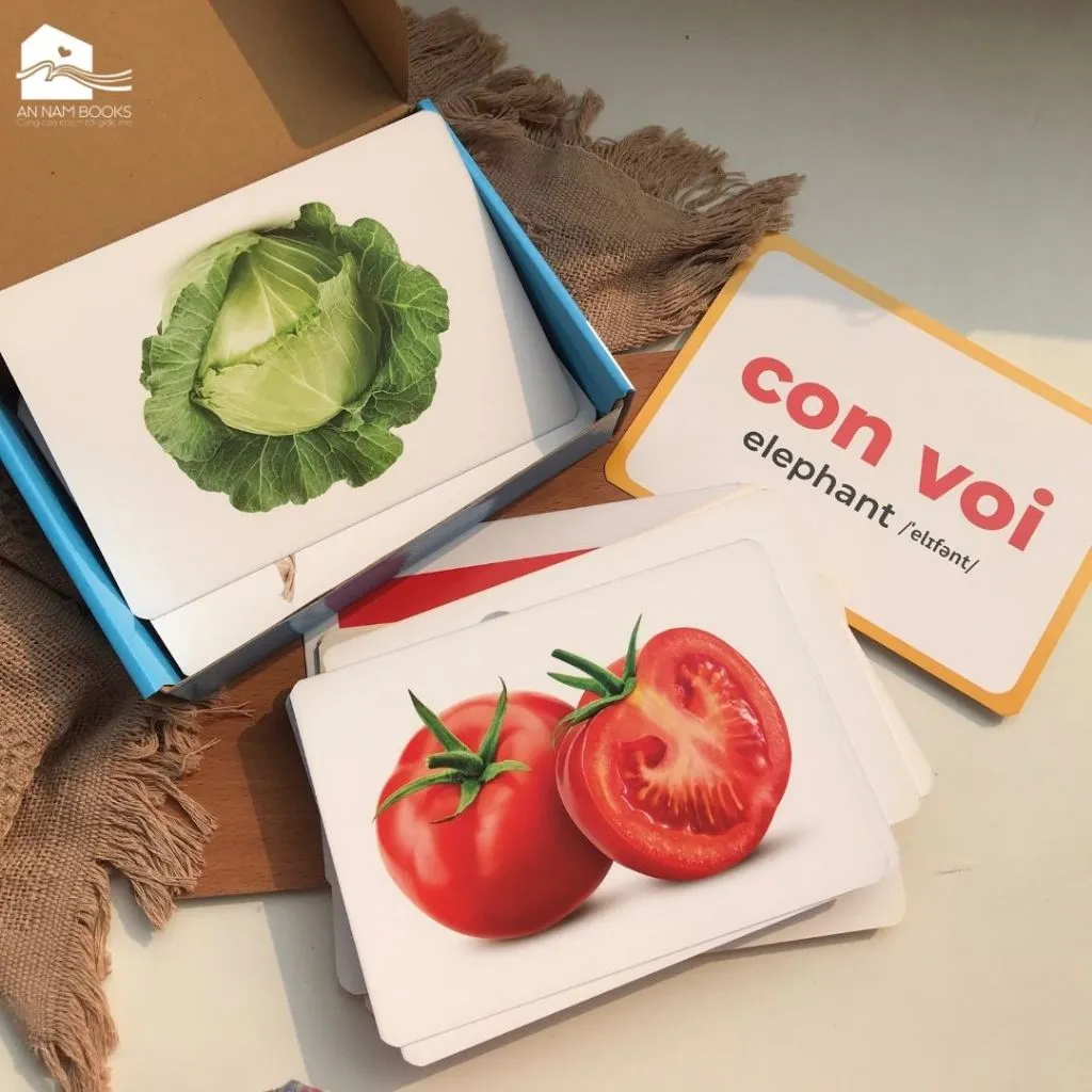 Ảnh Bộ thẻ học thông minh Flashcard cho bé chuẩn Glenn Doman giáo giục sớm Lalala baby song ngữ Anh Việt 2