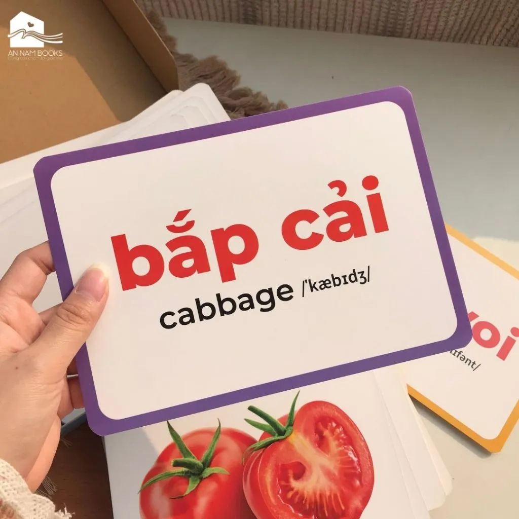 Ảnh Bộ thẻ học thông minh Flashcard cho bé chuẩn Glenn Doman giáo giục sớm Lalala baby song ngữ Anh Việt 3