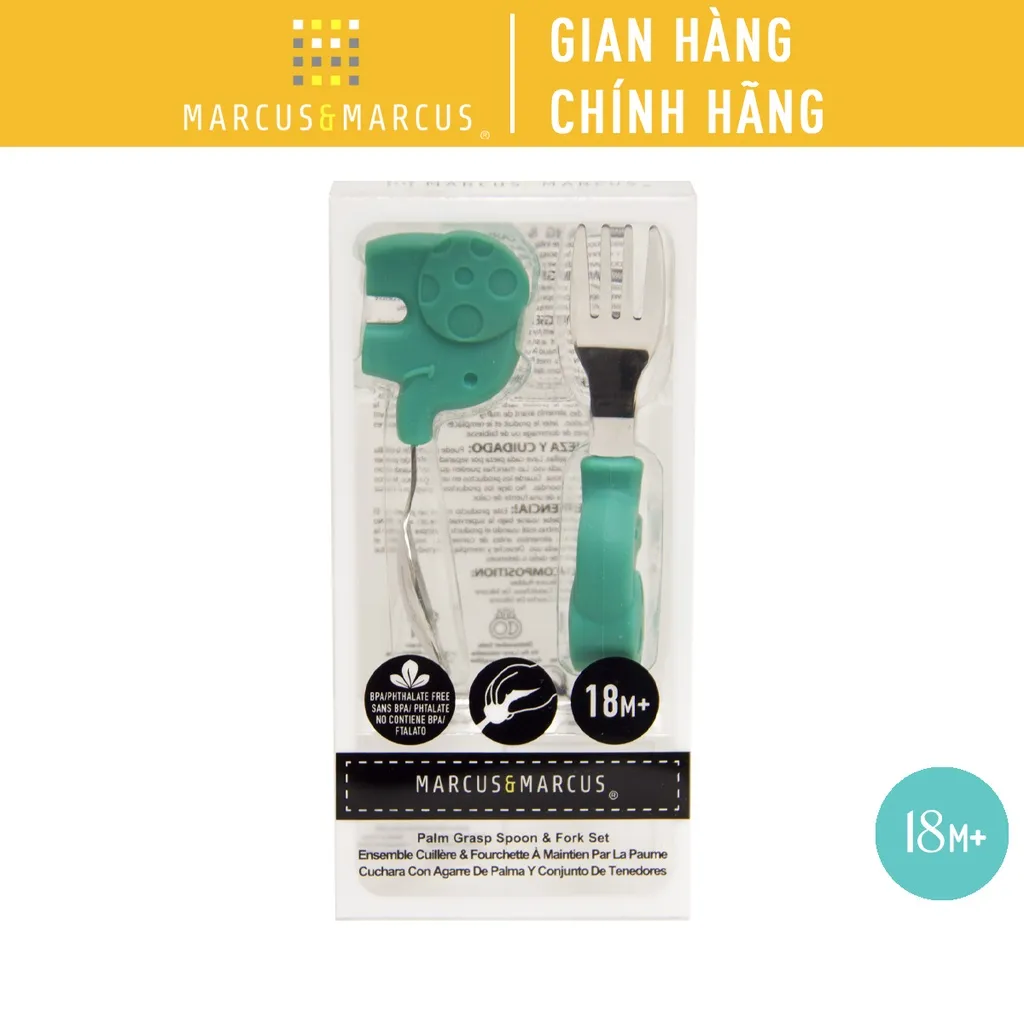 Review Bộ Thìa Nĩa Tập Ăn Cho Bé Palm Grasp Marcus & Marcus Ollie (Từ 18 Tháng)