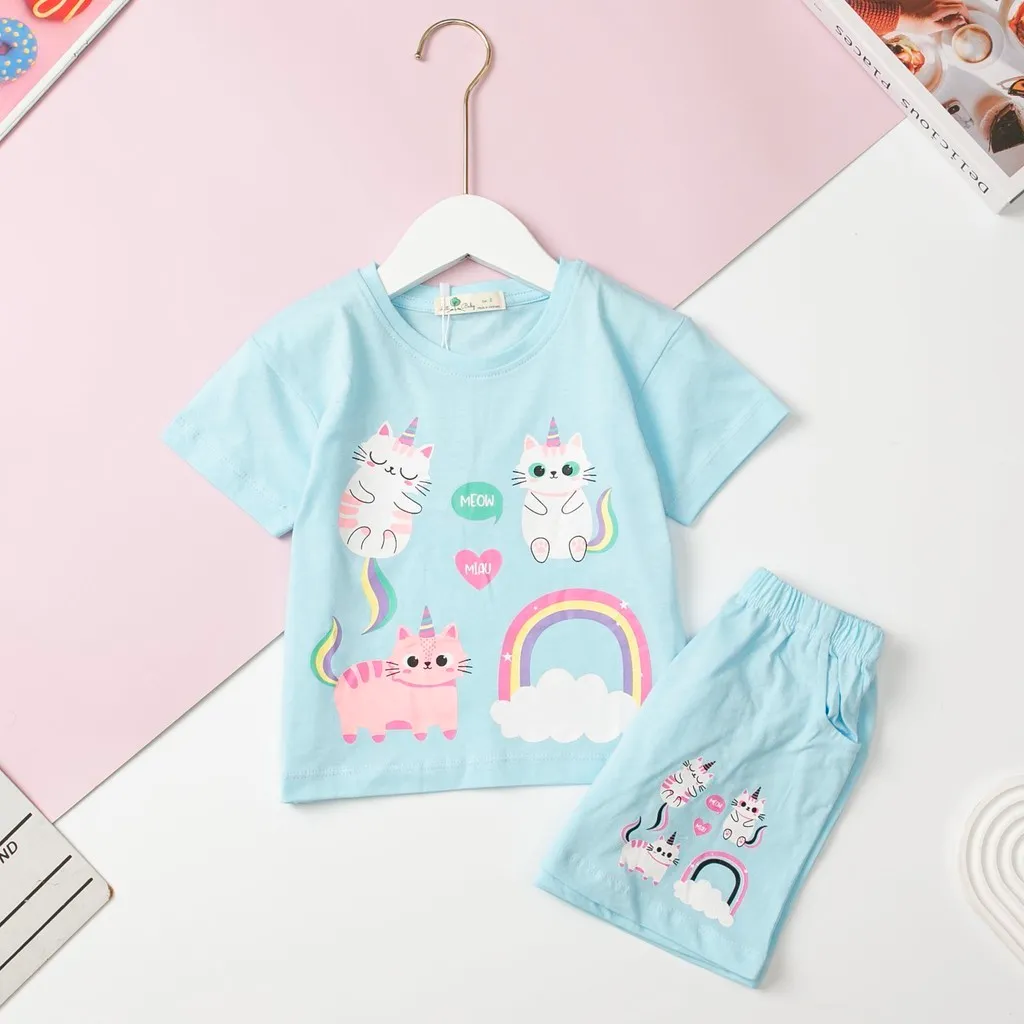 Ảnh Bộ thun cộc tay LITIBABY cotton nhiều hình in sắc nét cho bé 11kg - 24kg 1