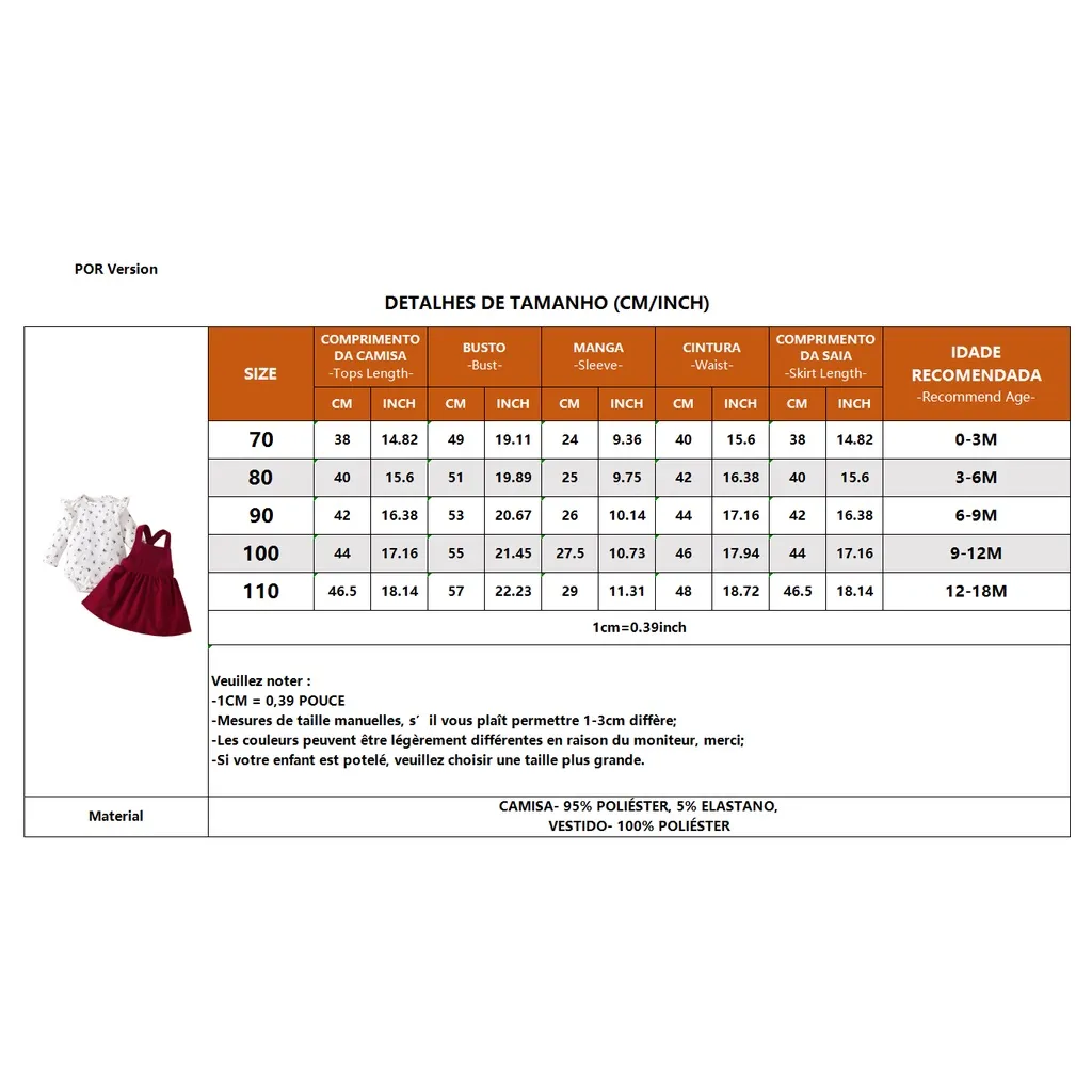 Ảnh Bộ Váy Cho Bé Mikroo Baju Cho Bé Gái 0-24 Tháng 2PICS Cotton-Polyester Phối Vải In Hoa Body + Đầm Công Chúa Màu Đỏ Trơn Mặc Thường Ngày 1
