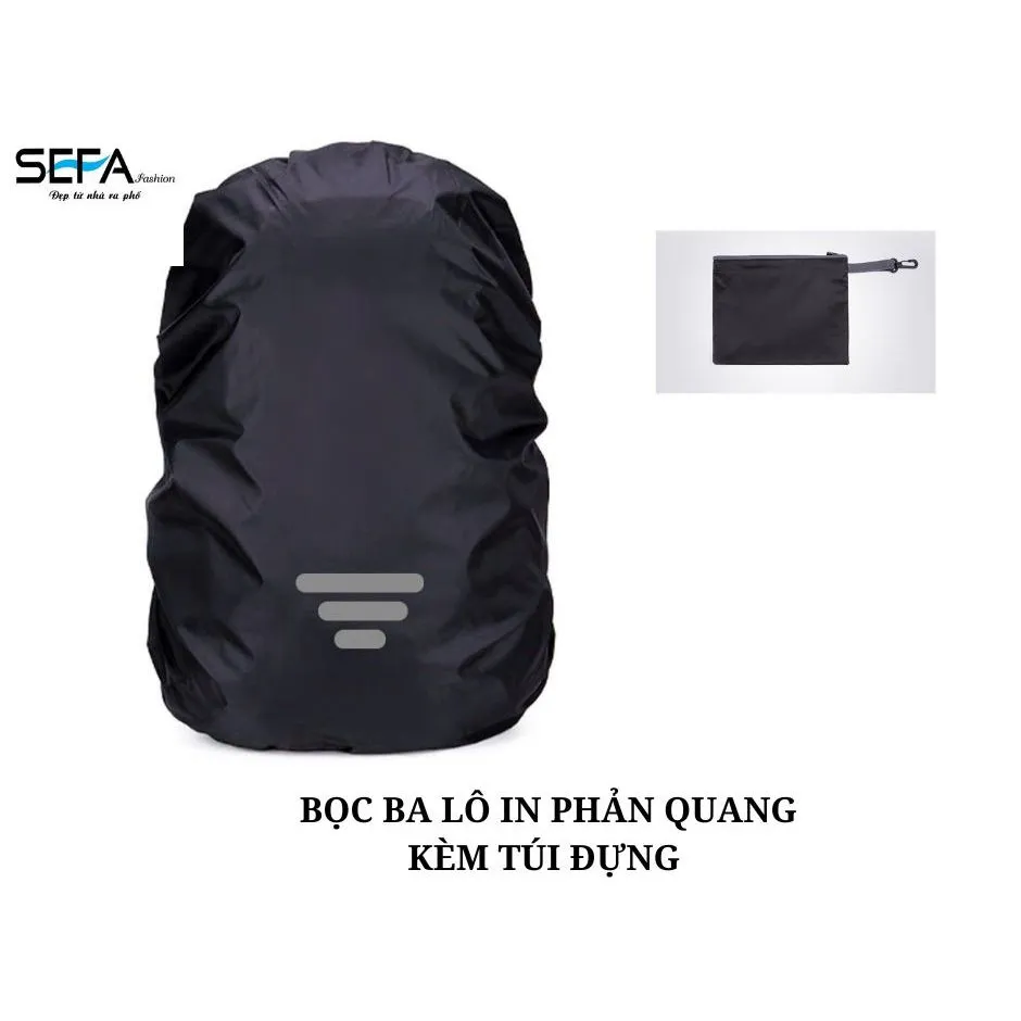 Ảnh Bọc Ba Lô Chống Thấm Nước In Phản Quang, Túi Kéo Khóa Tiện Lợi - Dành Cho Phượt, Du Lịch, Đi Xe Máy, Đi Mưa 2