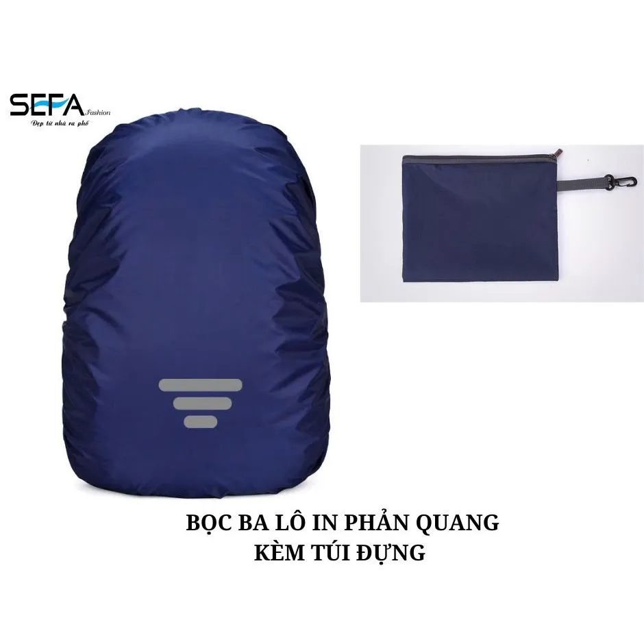 Ảnh Bọc Ba Lô Chống Thấm Nước In Phản Quang, Túi Kéo Khóa Tiện Lợi - Dành Cho Phượt, Du Lịch, Đi Xe Máy, Đi Mưa 4