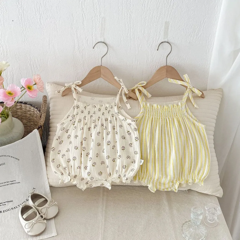 Body 2 Dây Nhún Ngực MINTSCLOSET BS6415 Cho Bé Gái Sơ Sinh 1-2 Tuổi | Đồ Sơ Sinh Quảng Châu