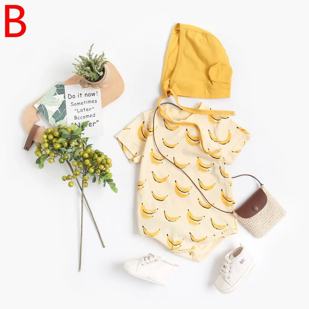 Ảnh Bodysuit Sanlutoz bé gái mùa hè với nón nhỏ 4