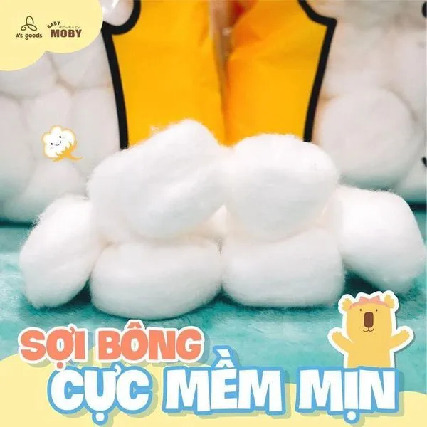 Ảnh Bông đa năng Moby Baby 80gr 3