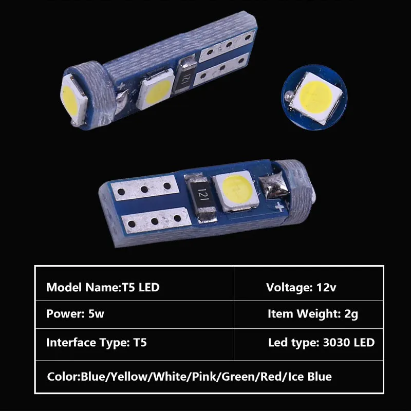 Ảnh Bóng Đèn LED Chỉ Báo LYMOYO T5 W3W W1.2W 3SMD Chêm Taplo Xe Hơi 4