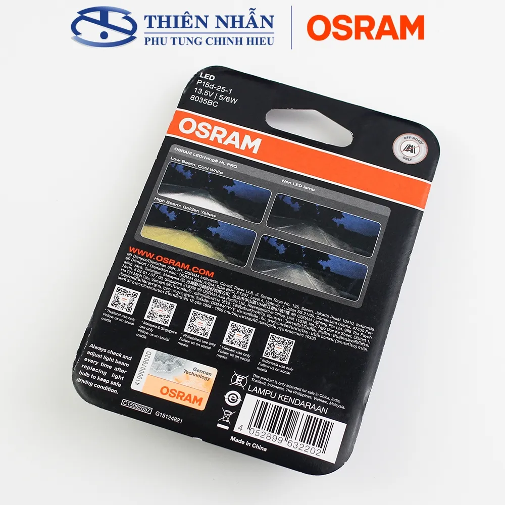 Ảnh Bóng đèn LED OSRAM T19 (bi cầu thấu kính lưỡng màu) Dream, Wave alpha đời đầu, Wave 125i, Wave ZX (8035BC) 2